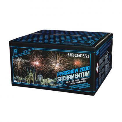 Funke Argento Pyroshow 2000 Sacramentum 100 Schuss 30mm 2000g Verbundfeuerwerk