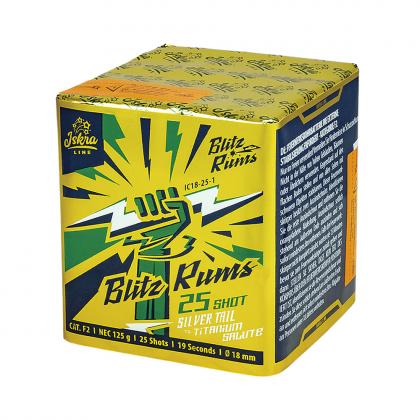 Funke Iskra Line Blitz Rums Salut-Knall Feuerwerksbatterie 25 Schuss 1.3G